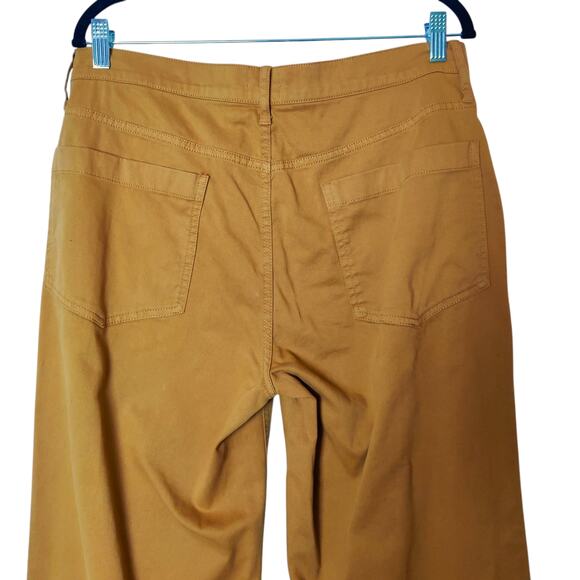 J. Crew Full Length Wide Leg Chino Trousers Camel Brown High Rise 30 Preppy - Picture 5 of 15